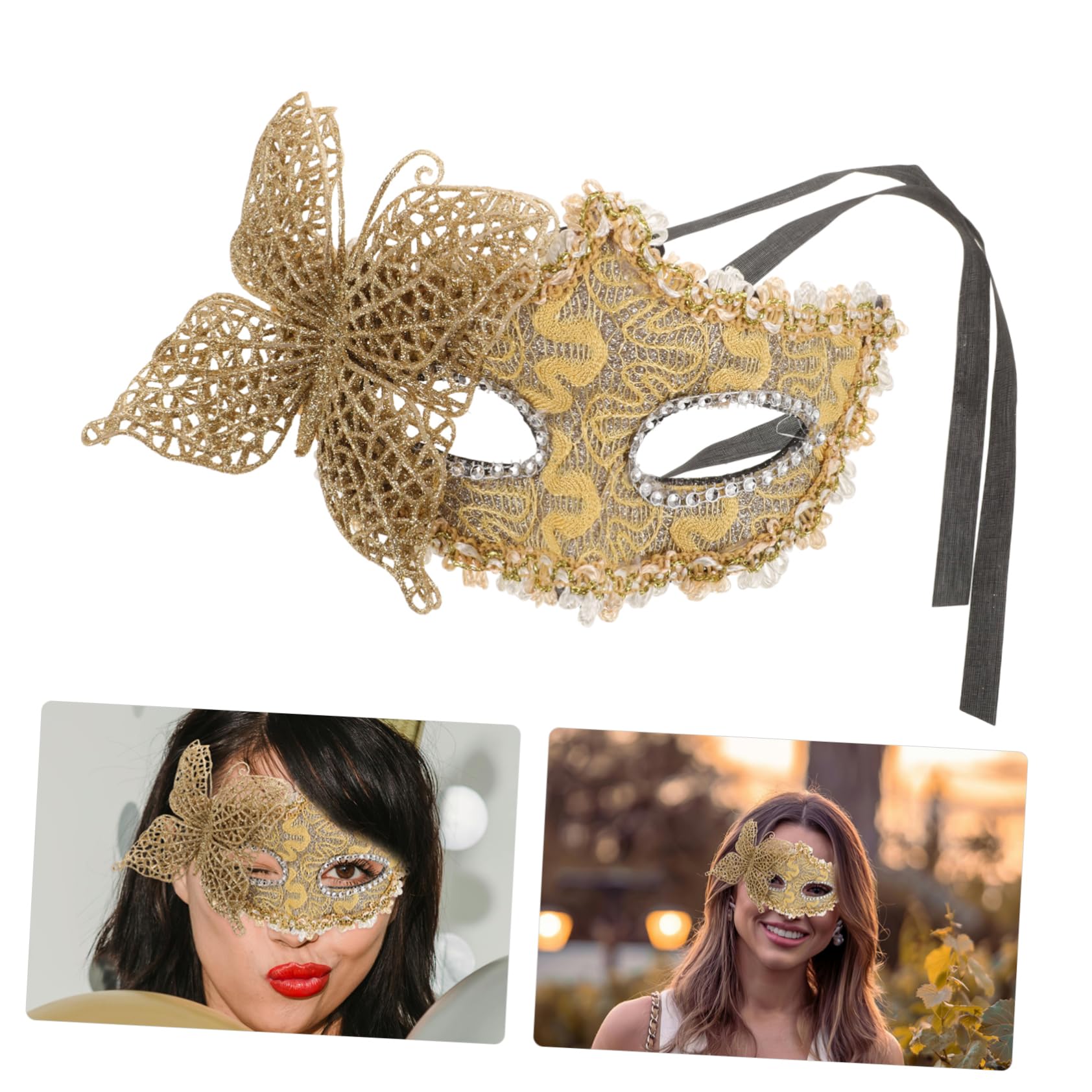 Healeved 5 Pezzi Maschera per Masquerade Design e Leggero Accessorio Versatile per Halloween e Festivi Adatta Comfort Assicurato