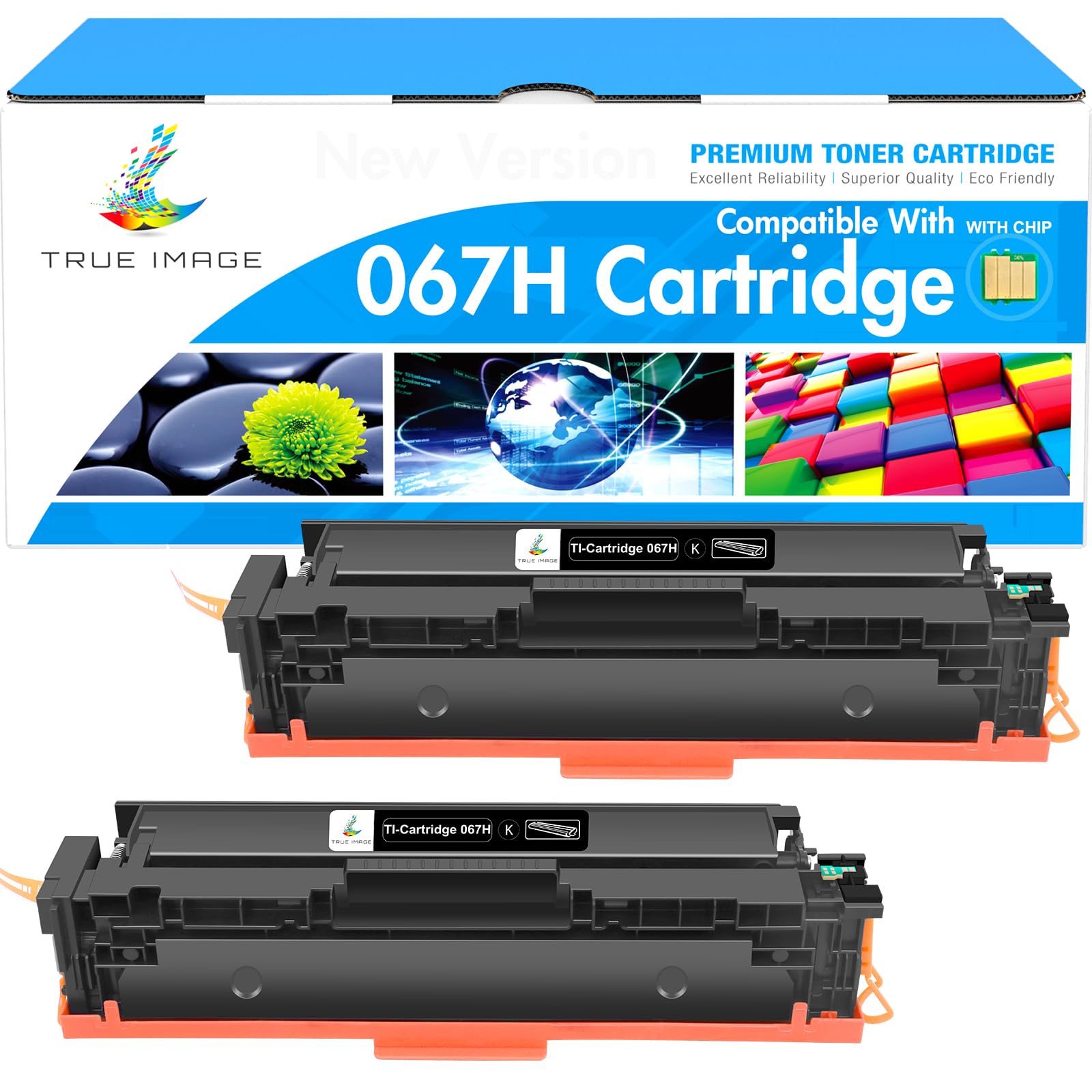 067H 067 Black Toner Cartridge 2 Pack LBP632CDW Compatible Replacement for Canon 067H Black 067 Color ImageCLASS MF656CDW MF654CDW MF653Cdw LBP633CDW
