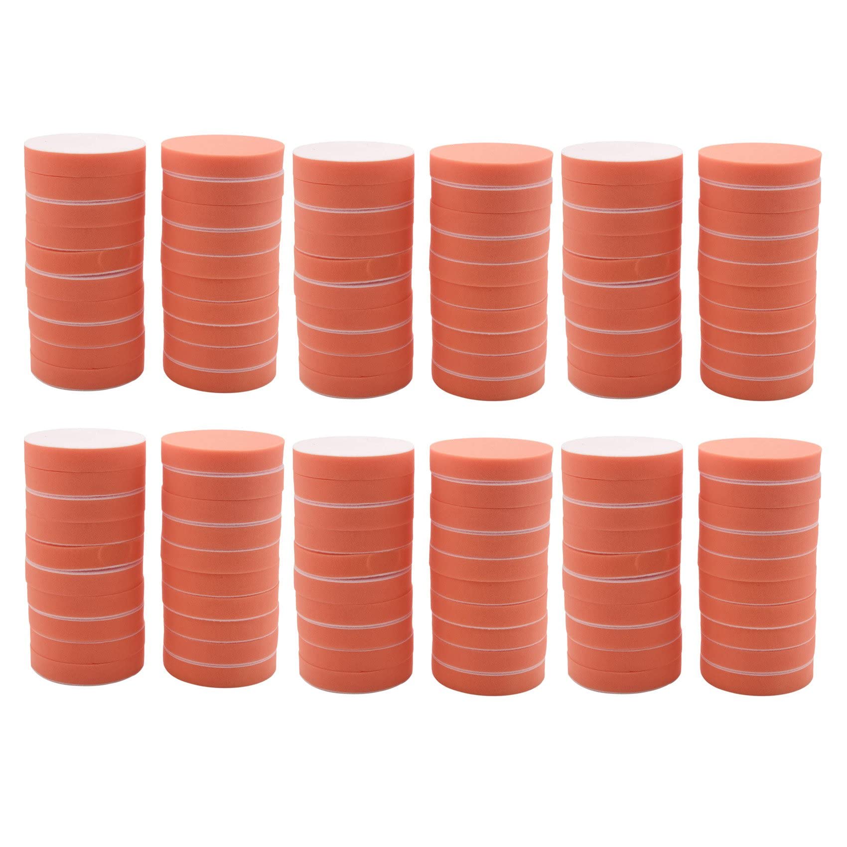 120Pcs Les Électrodes de Polissage Brutes de 125mm, Polisseuse de Voiture ÉPonge Plate de 5 Pouces, Nettoyent L'ÉPilation À la Cire d'entretien Automatique d'entretien de Peinture