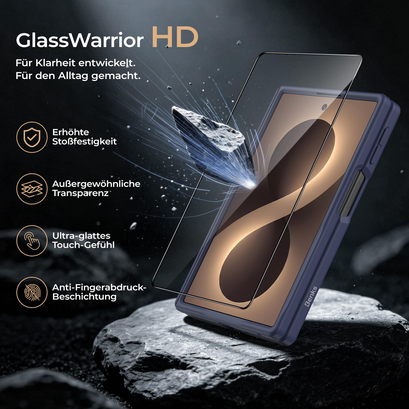 BENKS ArmorGrid Pro für Samsung Galaxy Z Fold 8 Hülle für MagSafe | Stoßfeste Kevlar-TPU Schutzhülle, Militärischer Fallschutz, Scharnierschutz, Starke Magnetkraft und Sicherer Halt