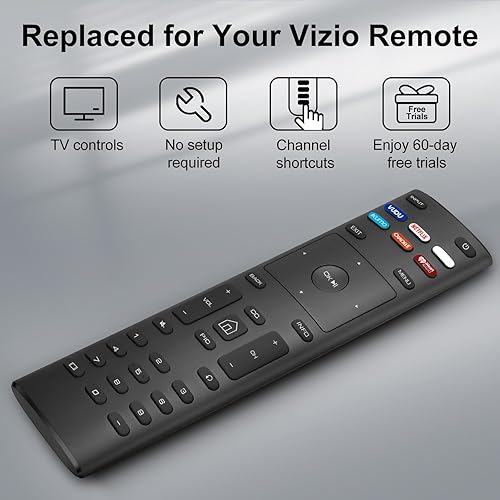 Miniatura 4 de Reemplazo universal para control remoto Vizio Smart TV, XRT136 para televisores Vizio (Serie D E-Series M-Series P-Series V)Paquete de 2