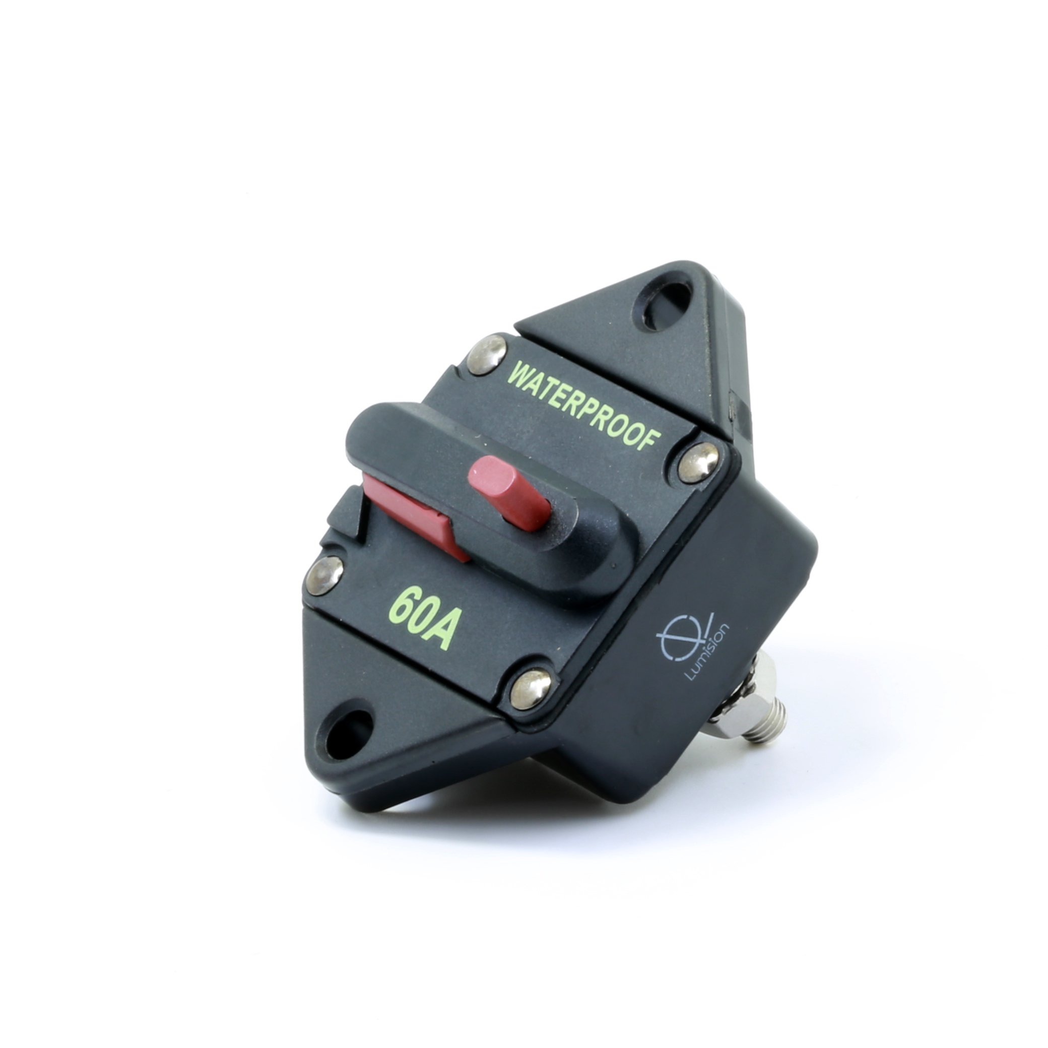 LumisionWaterproof DC Circuit Breaker Panel Mount Resettable 12-48VDC 60A