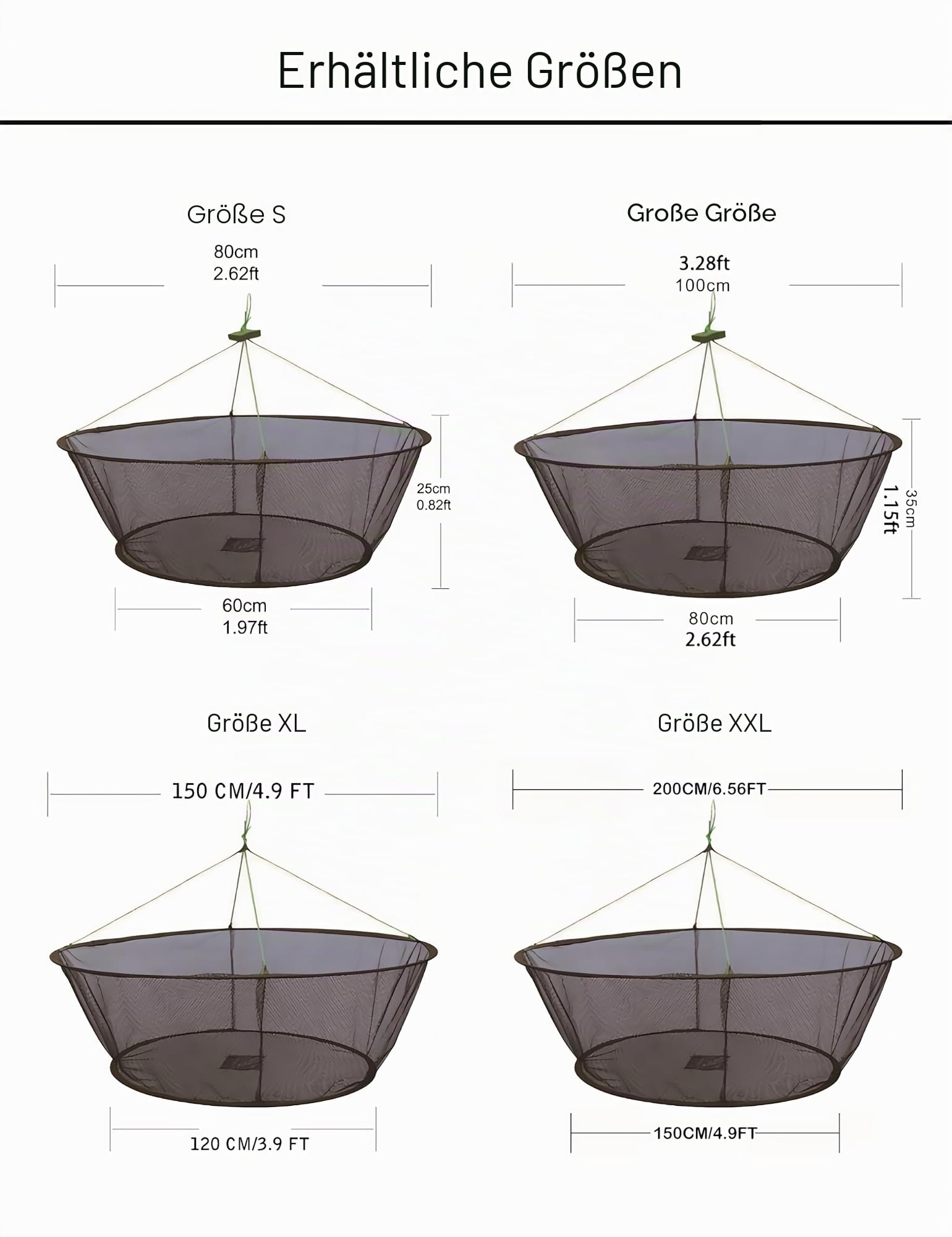 Faltbares Fischfangnetz, handgegossener Käfig für Garnelen und Krabben