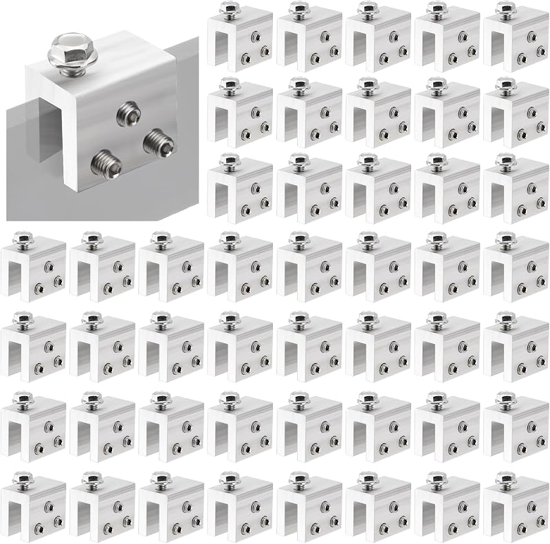 Kit de Grampos para Telhado Metálico com Junta Elevada Racewill 48 Peças 11031193