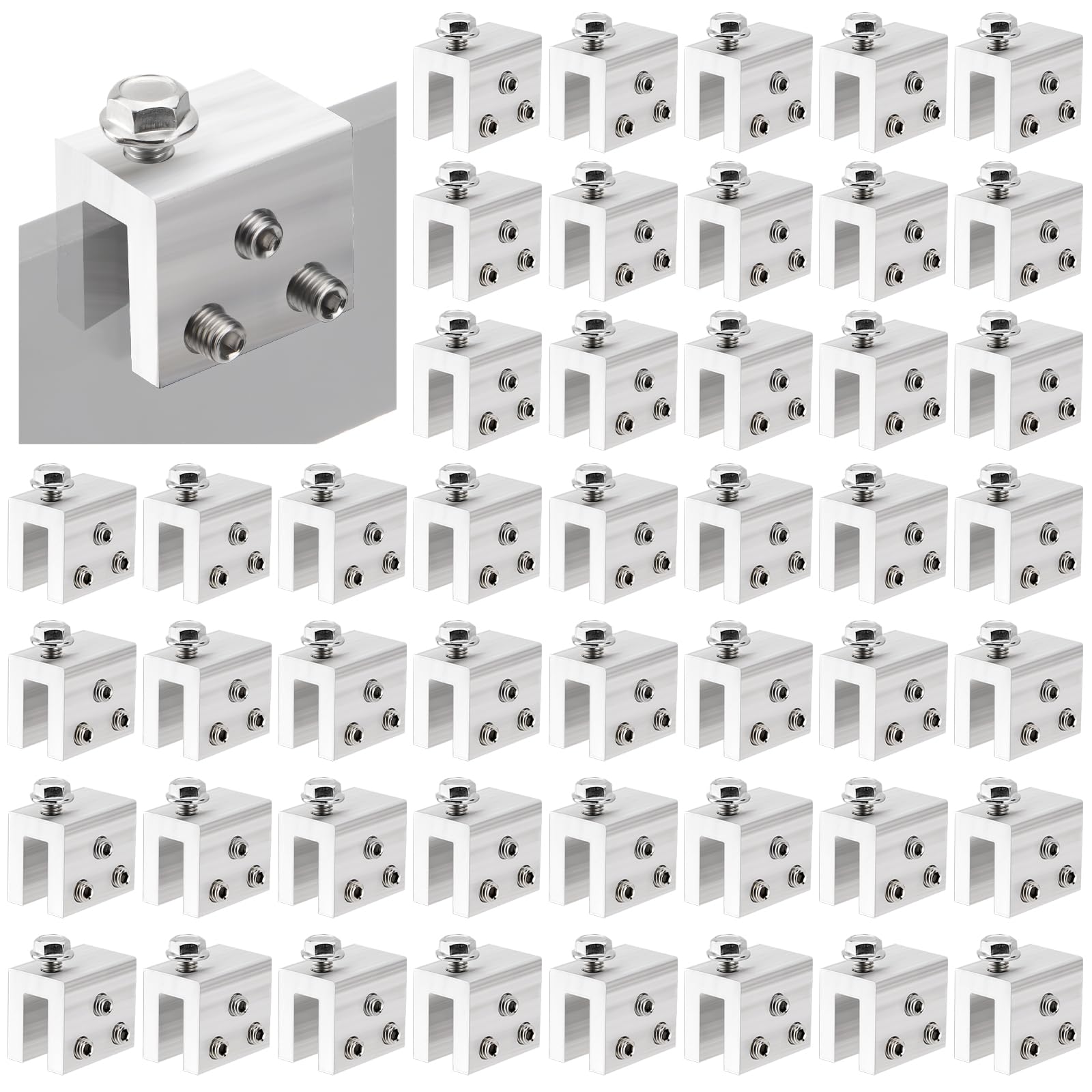 48PCS Standing Seam Roof Clamps