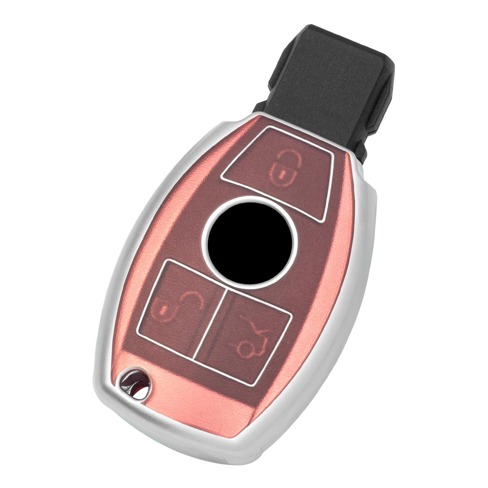 TANGSEN Smart Key Fob Case Cover Compatible with Mercedes Benz A B C CLA CLS E G GL GLA GLC GLE GLK GLS GT M R S SLK SLS Class Viano 2 3 Button Keyless Entry Remote TPU Transparency Frosted Key Shell