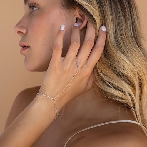 Miniatura 4 de Hand Chain Bracelet for Women Dainty Gold Bracelets Trendy Ring Bracelet Hand Chain Hand Jewelry Gifts for Women