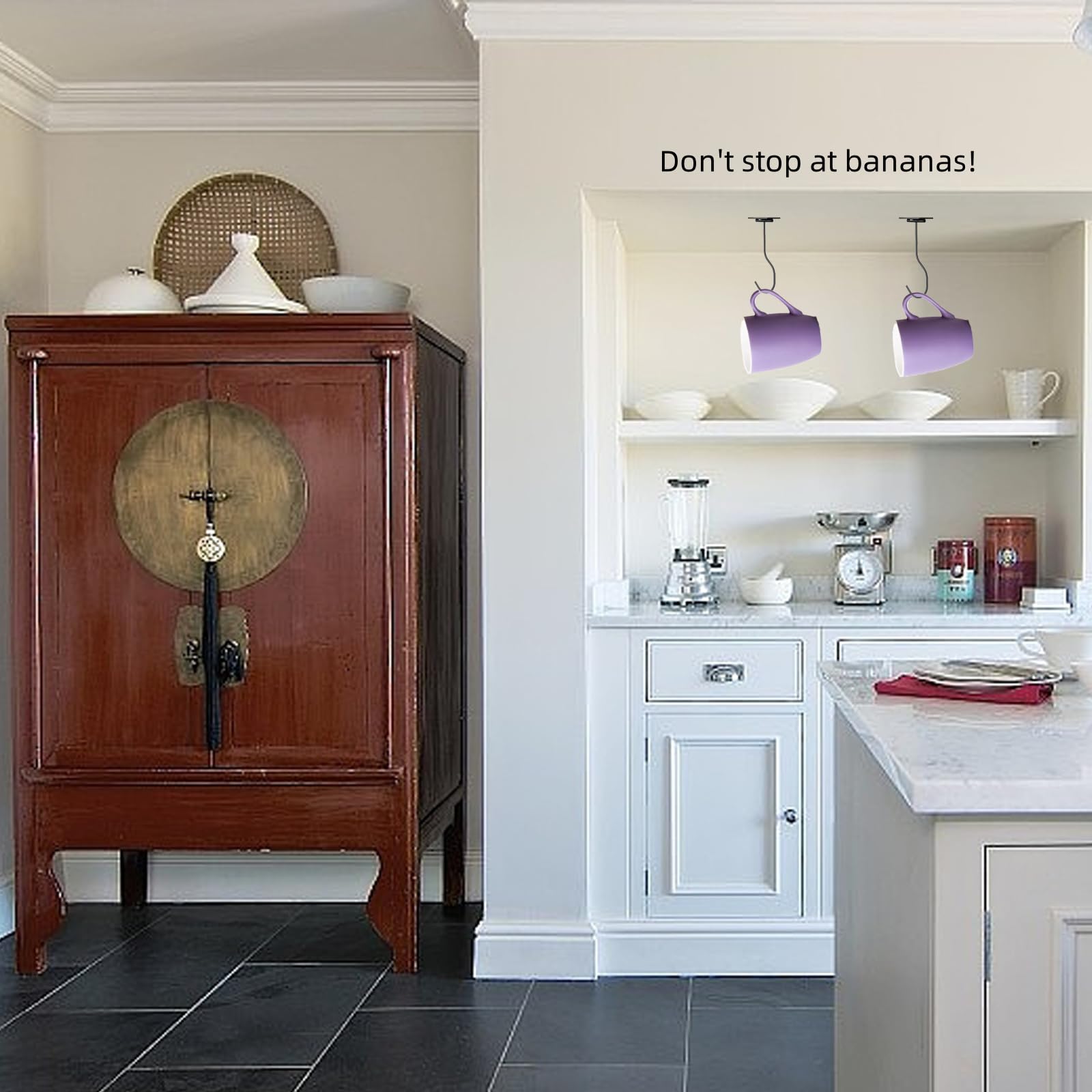 Lot De 2 Crochets Autocollants En Métal Pour Bananes Ou Autres Articles