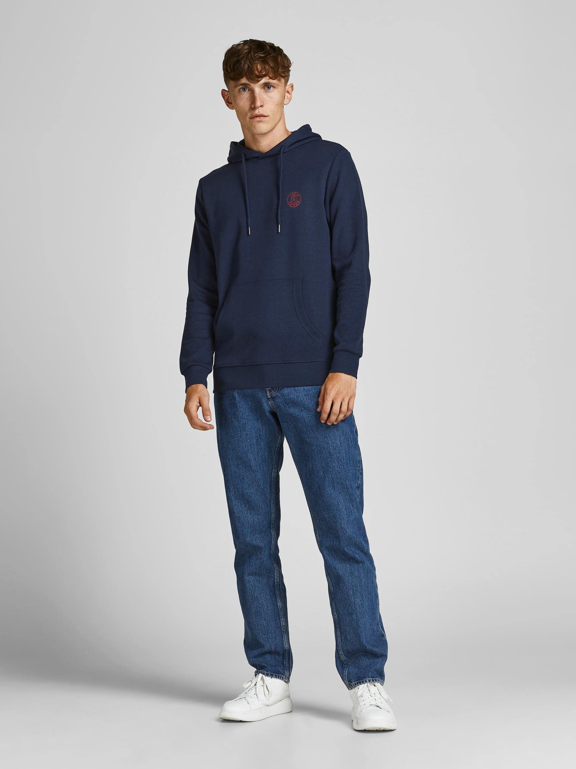 JACK & JONES Jjebasic Logo Sweat Hood Noos Felpa con Cappuccio Uomo