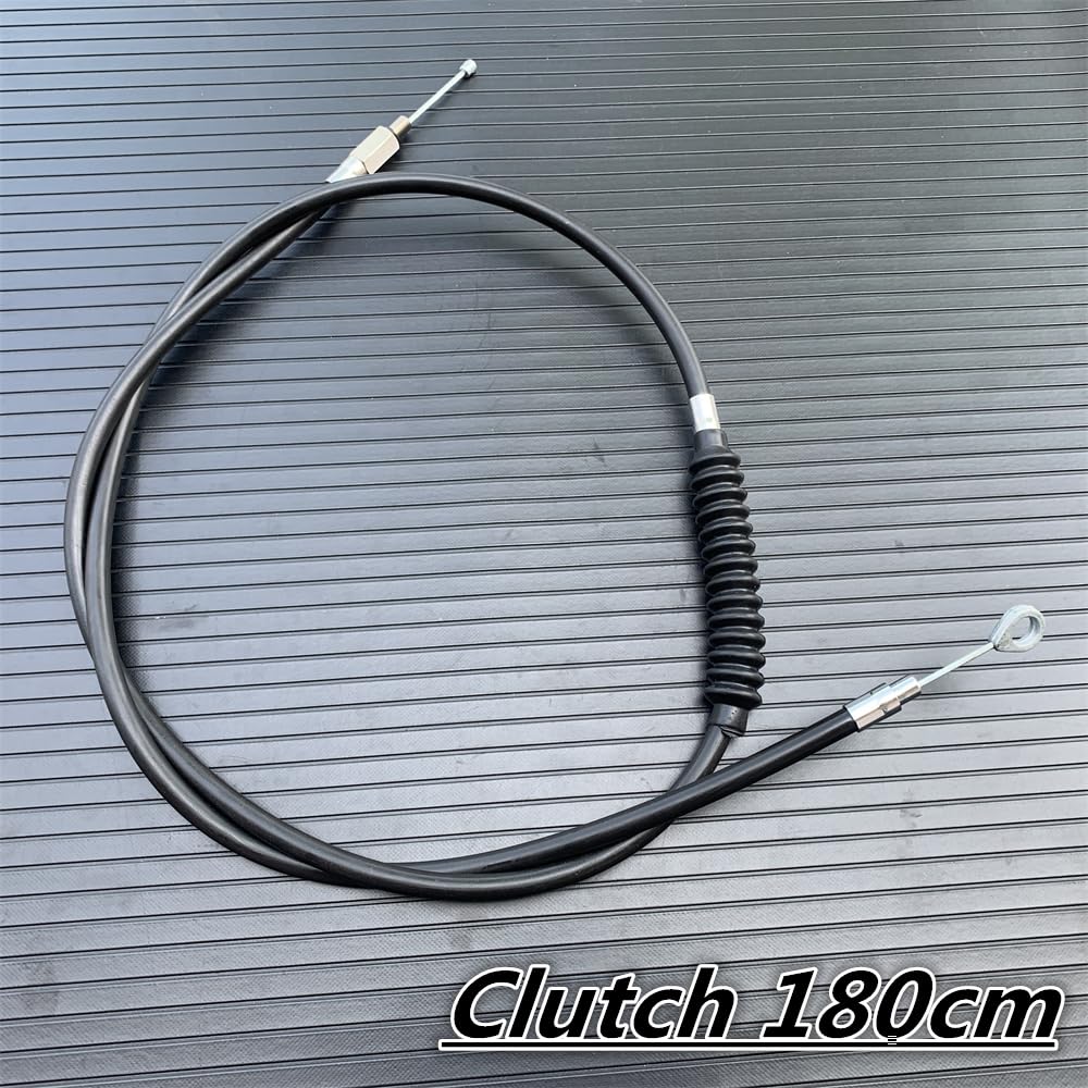 Línea de embrague 140 cm/160 cm/180 cm ForSportster Iron XL 883 1200 H XL883R P L C Dyna Softail Fat Boy Road King (embrague negro 180 cm)
