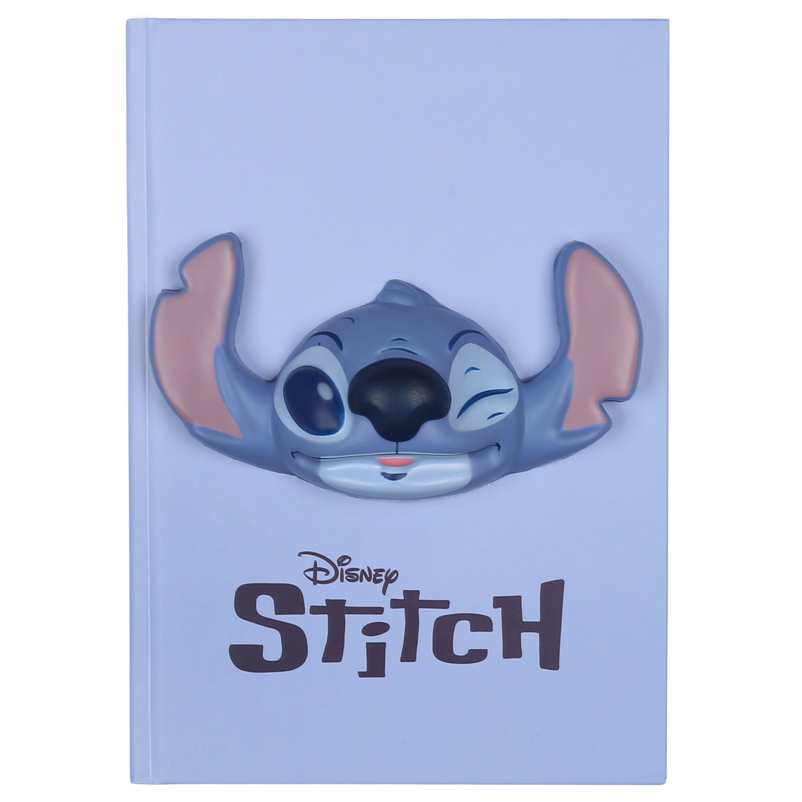 Stitch Cuaderno/Apunte A5 con encuadernación azul y diseño a cuadros