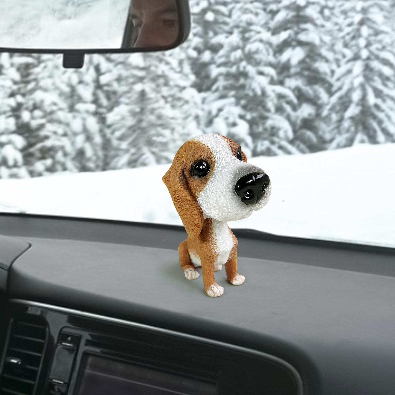 Figura Perro Cabeza Movible Para Tablero Coche: Decoración Divertida Y Original Con Movimiento