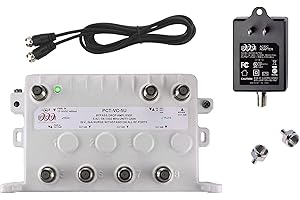 Reliable Cable 5-Port Cable TV Modem Splitter Signal Booster/Amplifier Kit