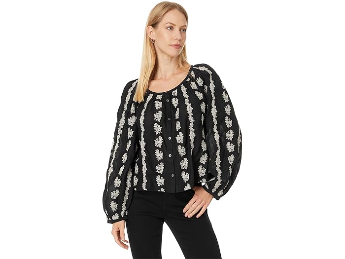 Embroidered Emilina Top - 3/4 Sleeve - Image 1