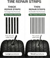 Vista 4 de Kit de reparación de neumáticos de 20 piezas – El kit de enchufe de neumático plano incluye herramientas ergonómicas de mango en T con agarre