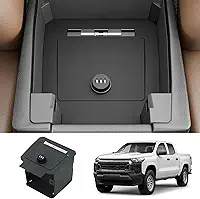 Consoles centrais seguros compatíveis com Chevrolet Colorado 2023-2026 em aço carbono cofre automático com cofre de carro oculto para acessórios Chevy Colorado 2025