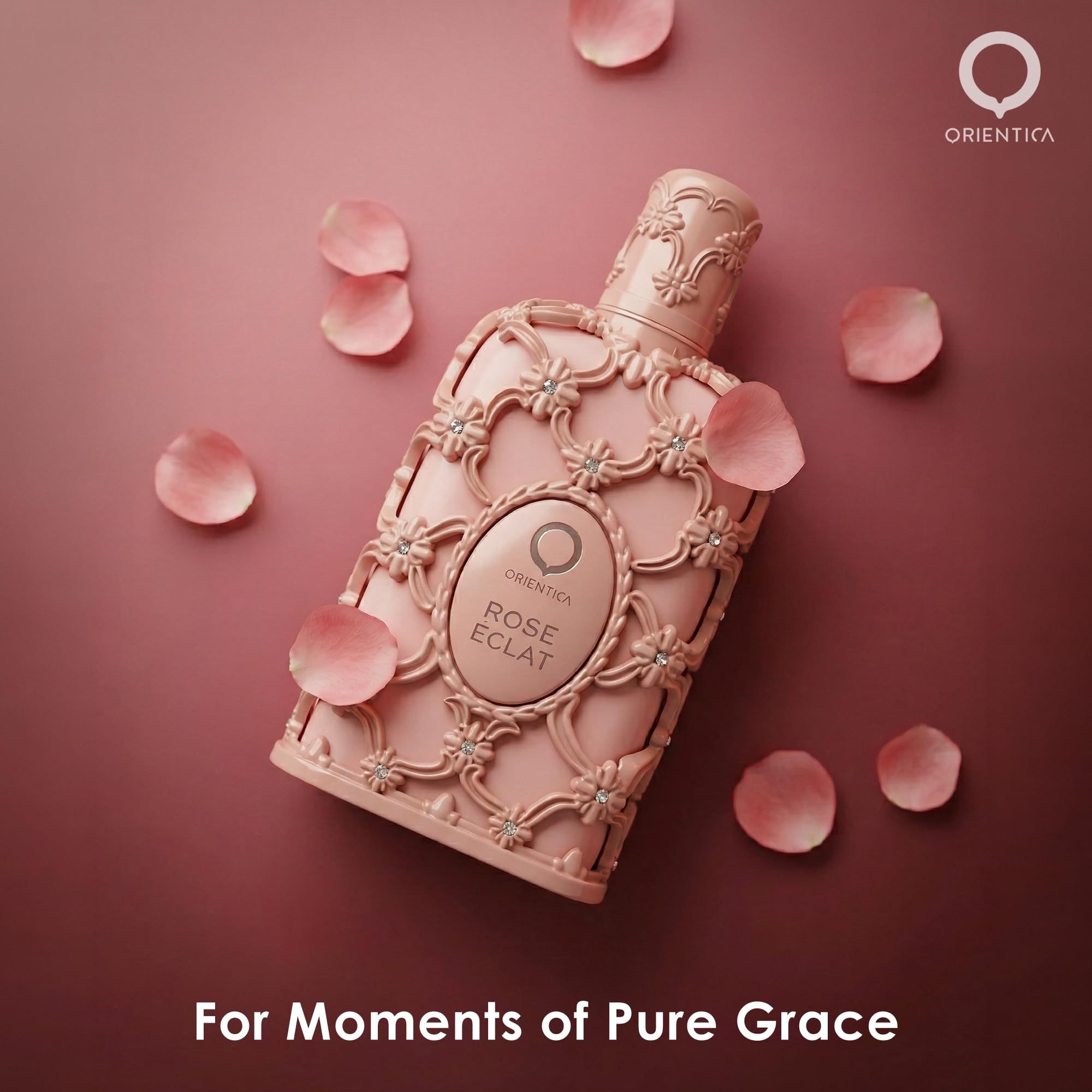 Orientica Luxury Collection Rose Eclat Eau de Parfum 80 ml | Długotrwałe arabskie perfumy dla mężczyzn i kobiet | Zapach róży, piżma i bursztynu
