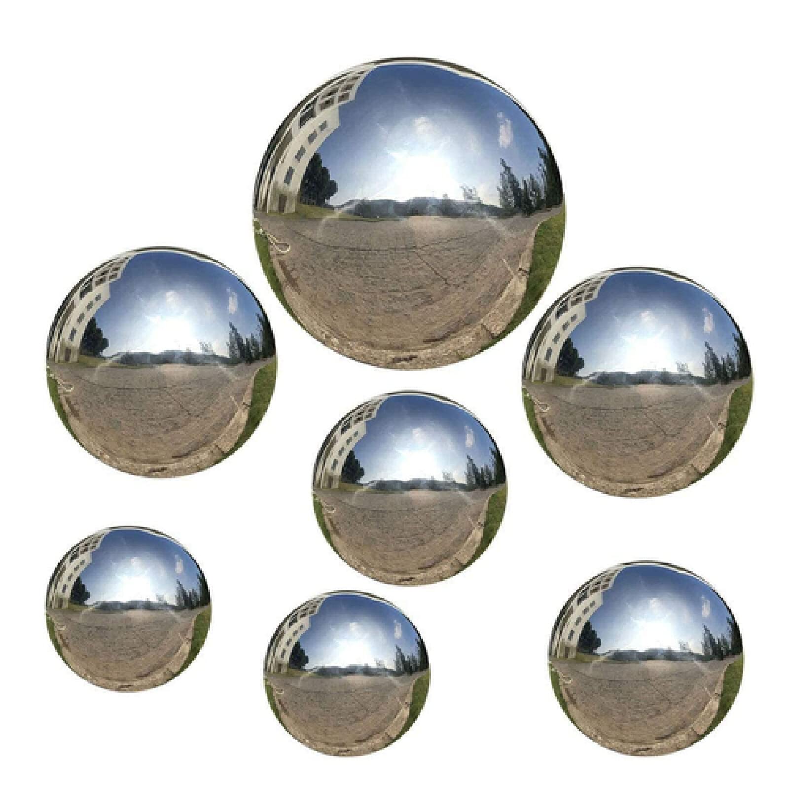Sfera Da Giardino In Acciaio Inox 300mm – Specchio Lucido, Cava, Riflettente, Per Ornamenti E Decorazioni Esterni