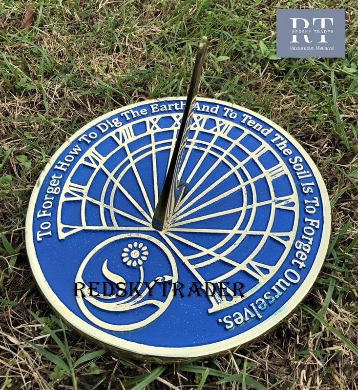 Engraved Garden Sundial Home & Garden Decor Gift for Anniversary Retirement Birthday New Year Gift for Couples Friends Parents