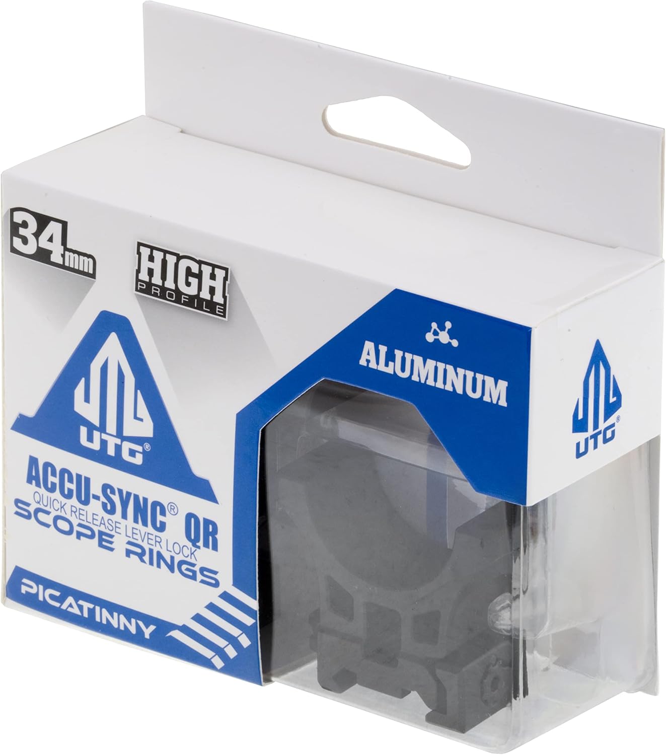 UTG ACCU-SYNC QR 34mm High Profile Scope Rings, Picatinny Black : Sports & Outdoors