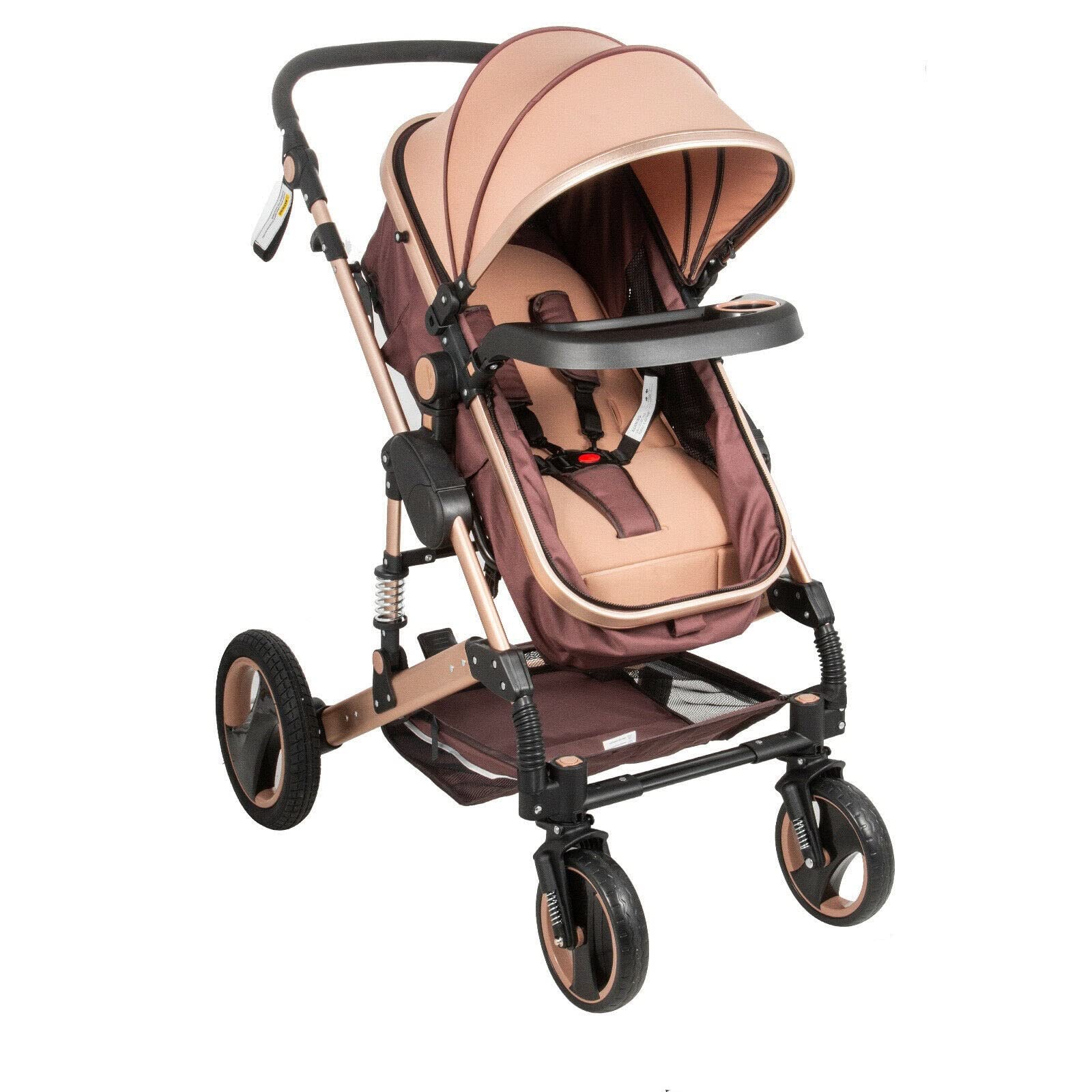 Poussette de bébé luxueux 2 en 1 Voyage portable Chariot pliable cadre aluminium Haute voiture paysage for nouveau-né Outils de bricolage