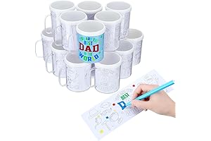 DIY Father's Day Kids Craft Gift Ideas: Design Your Own Best Dad Mugs
