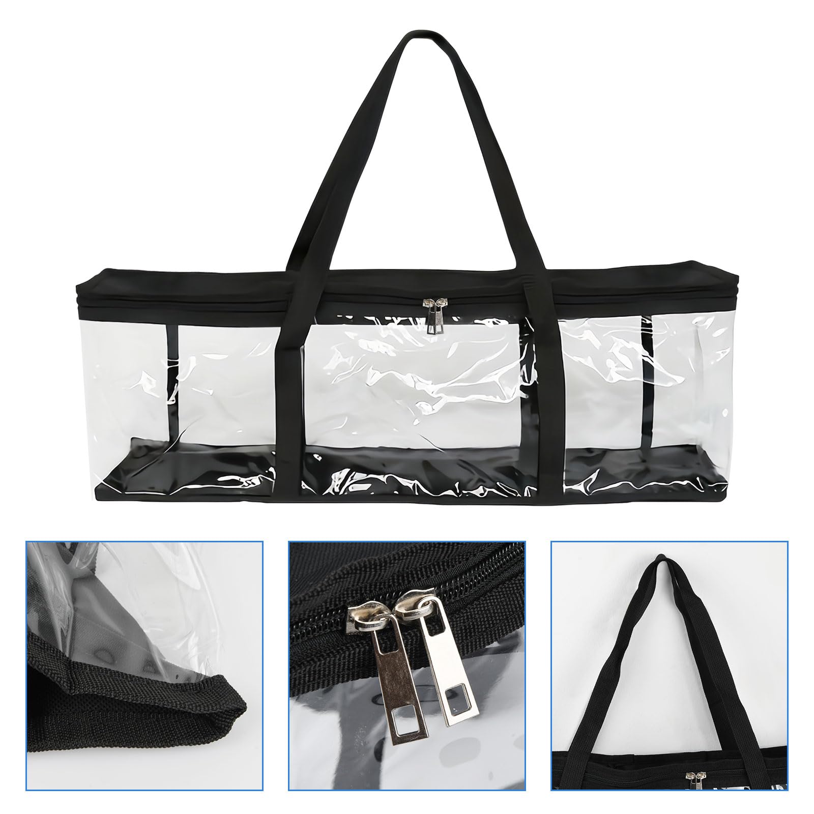 Sac de Rangement Portable pour CD/DVD avec Poignées, Étui PVC Transparent, Lot de 2