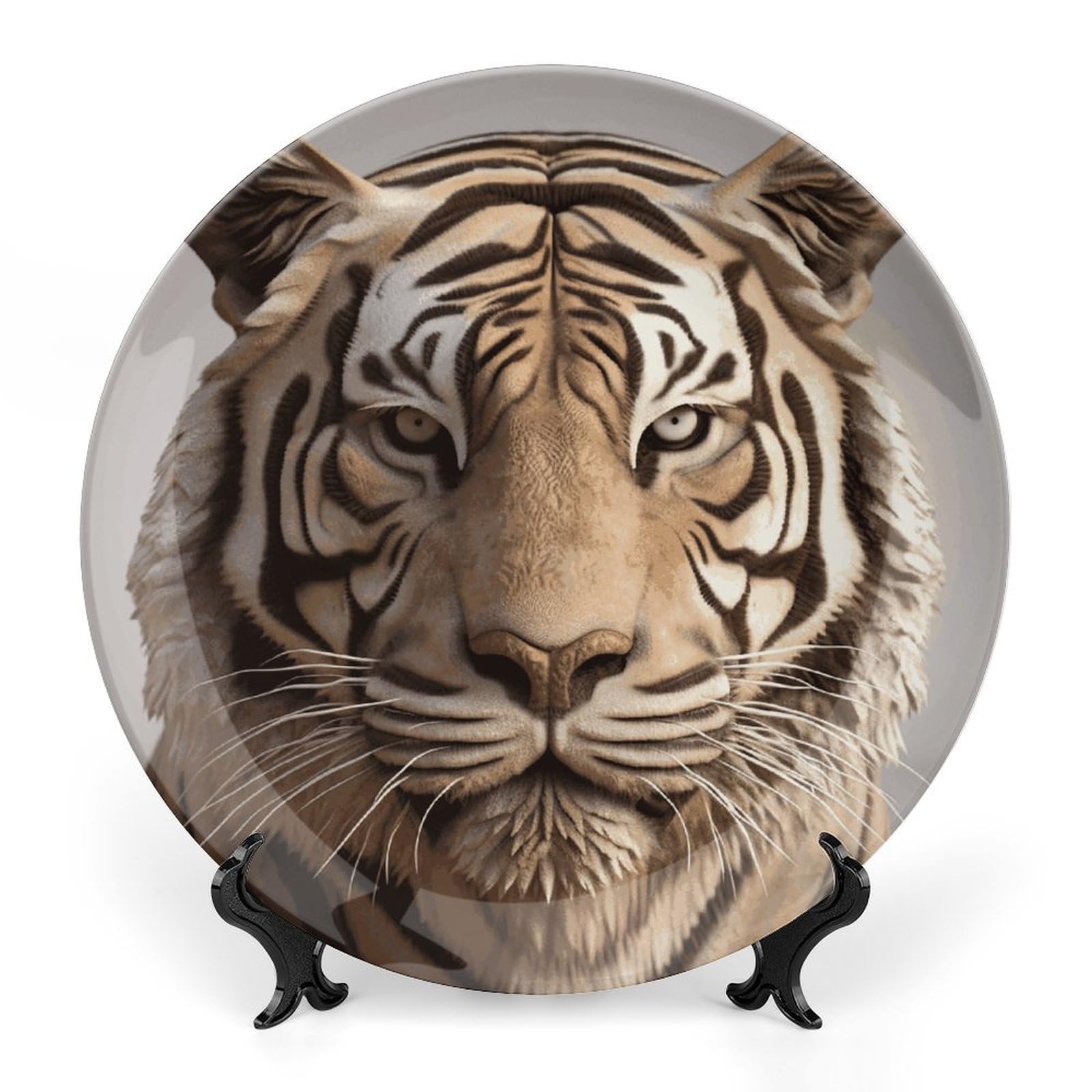 Adornos de cerámica de tigre 3D para regalo de inauguración