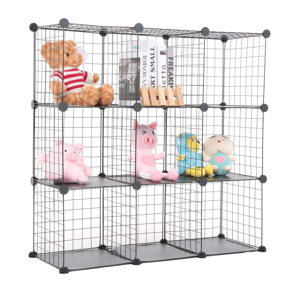 Buy CASTAIN 9 Cube Metal Wire Storage Organiser, DIY Closet and