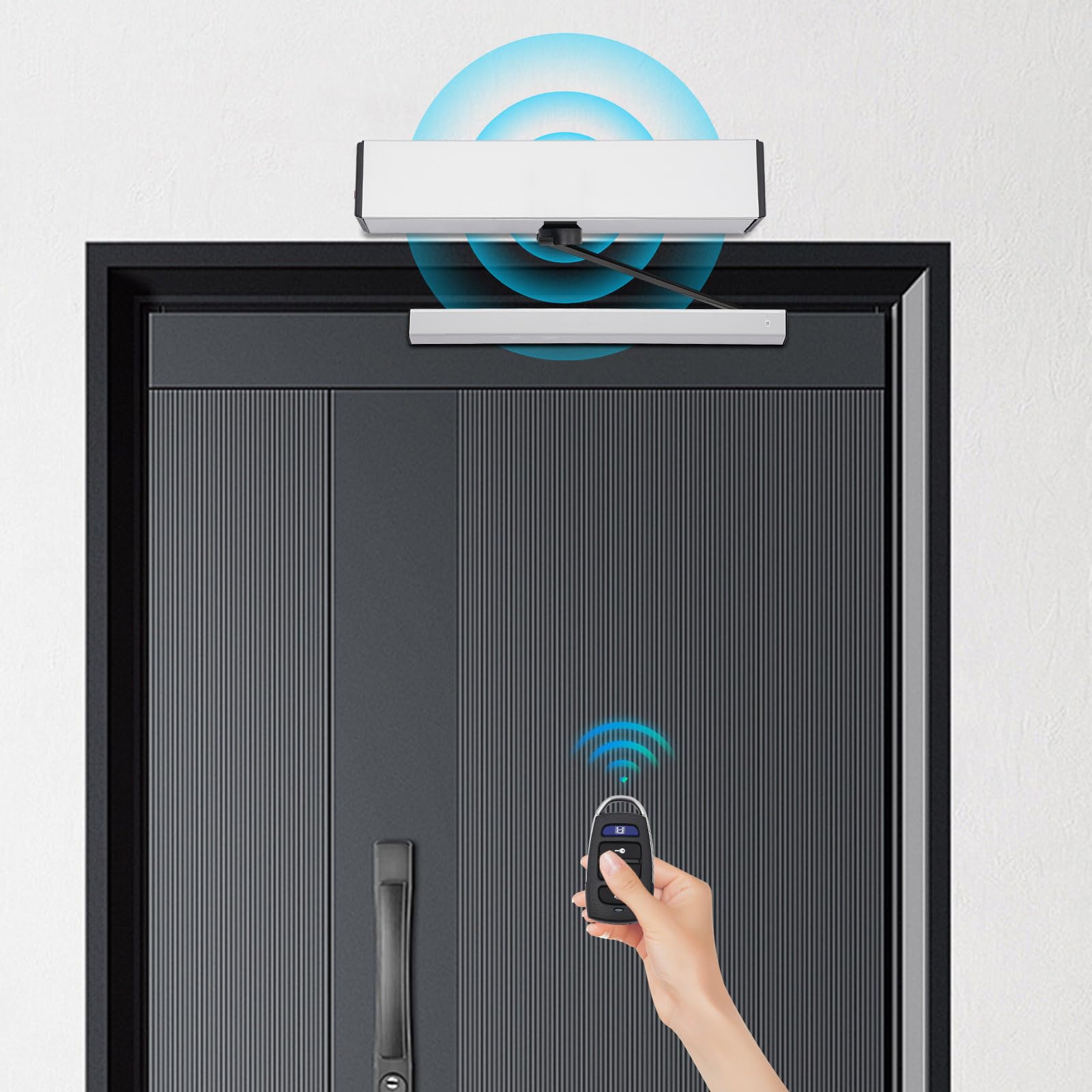 Kit de apertura de puerta automática para puertas de madera, metal o marco de madera, capacidad de carga máxima: 150 kg