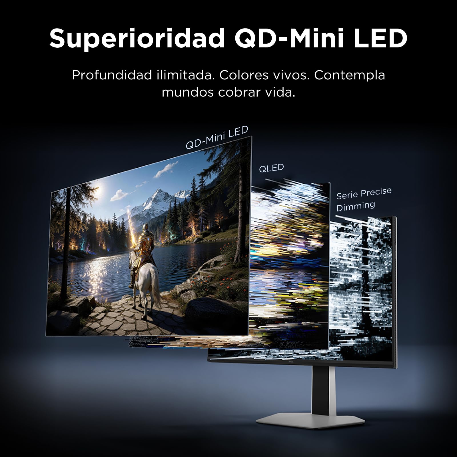 TCL 27C2A Monitor Gaming 27 Pulgadas QD-Mini LED 4K UHD 160Hz, 320Hz FHD, 1200 nits, 1ms, AMD FreeSync Premium
