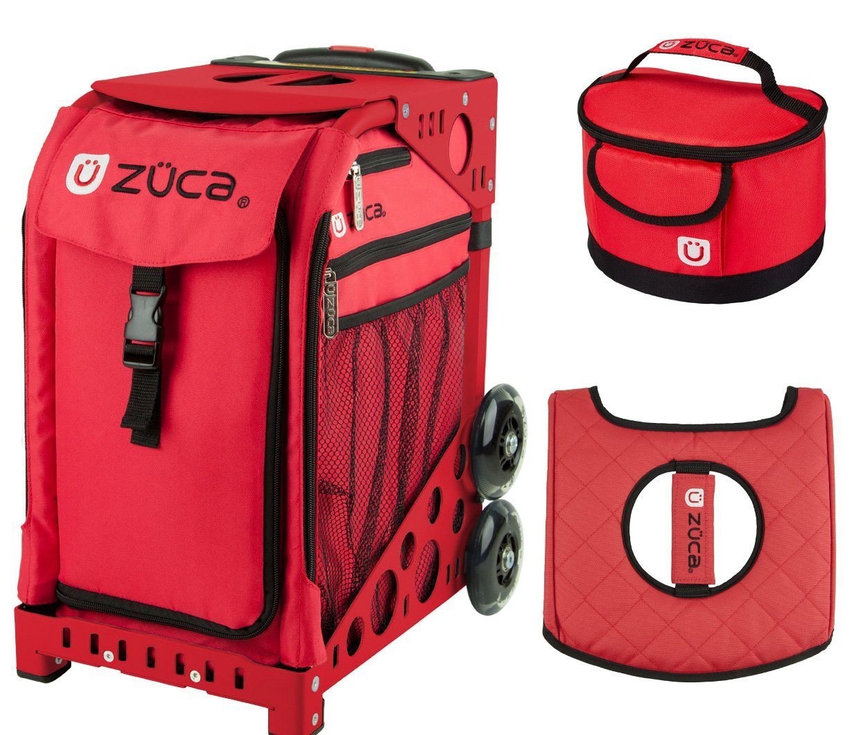 ZUCA Sport Bag - Chili with Gift Lunchbox and Seat Cover (Red Frame)