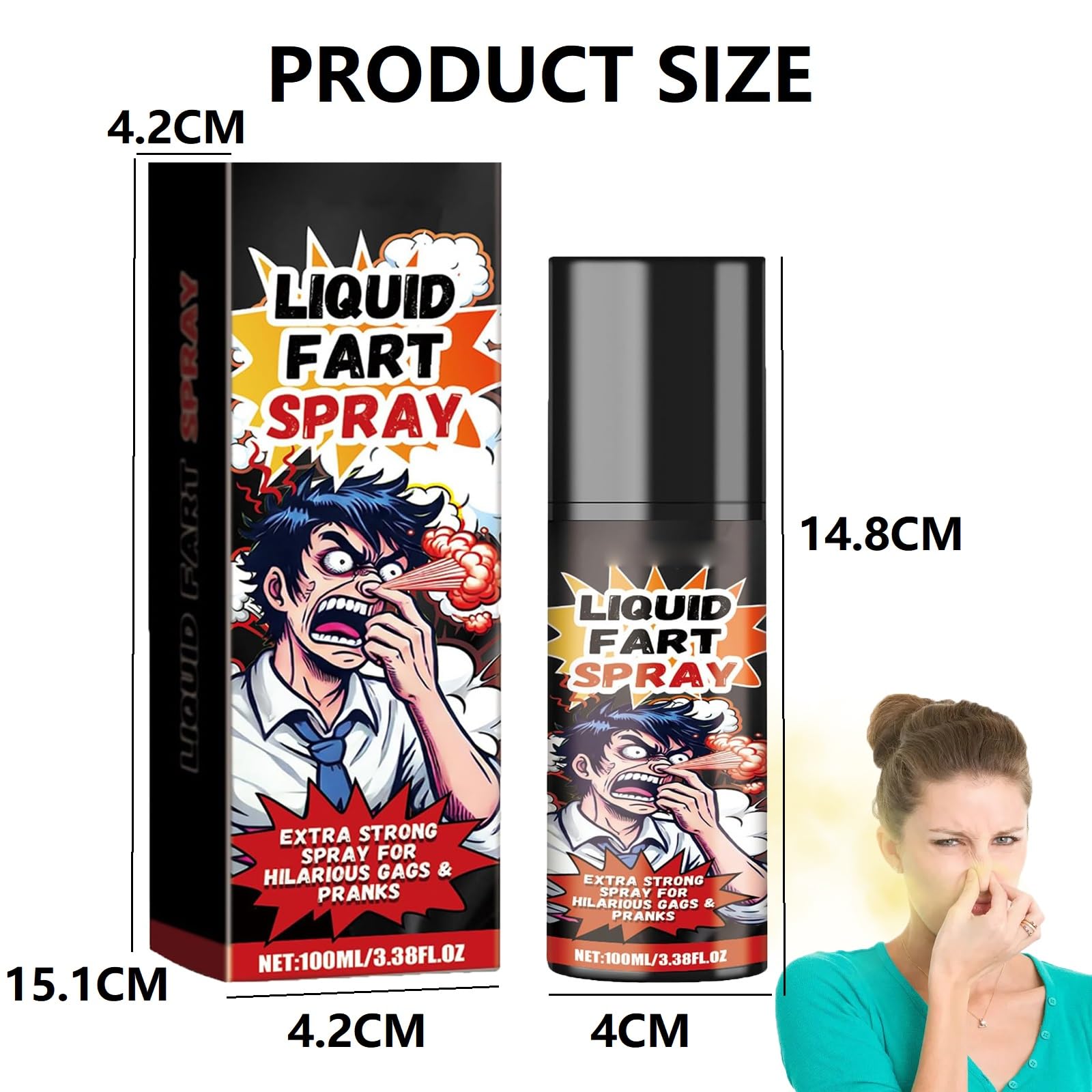 Spray Puzzolente Liquido,Scoreggia Liquido,Farta Puzzolente Spray,Spray per Scoregge Liquido,Spray Puzzolente per Scherzi,Scherzi Divertenti Spray,Che Odora Puzzolente Per Scherzi Del Pesce D'Aprile