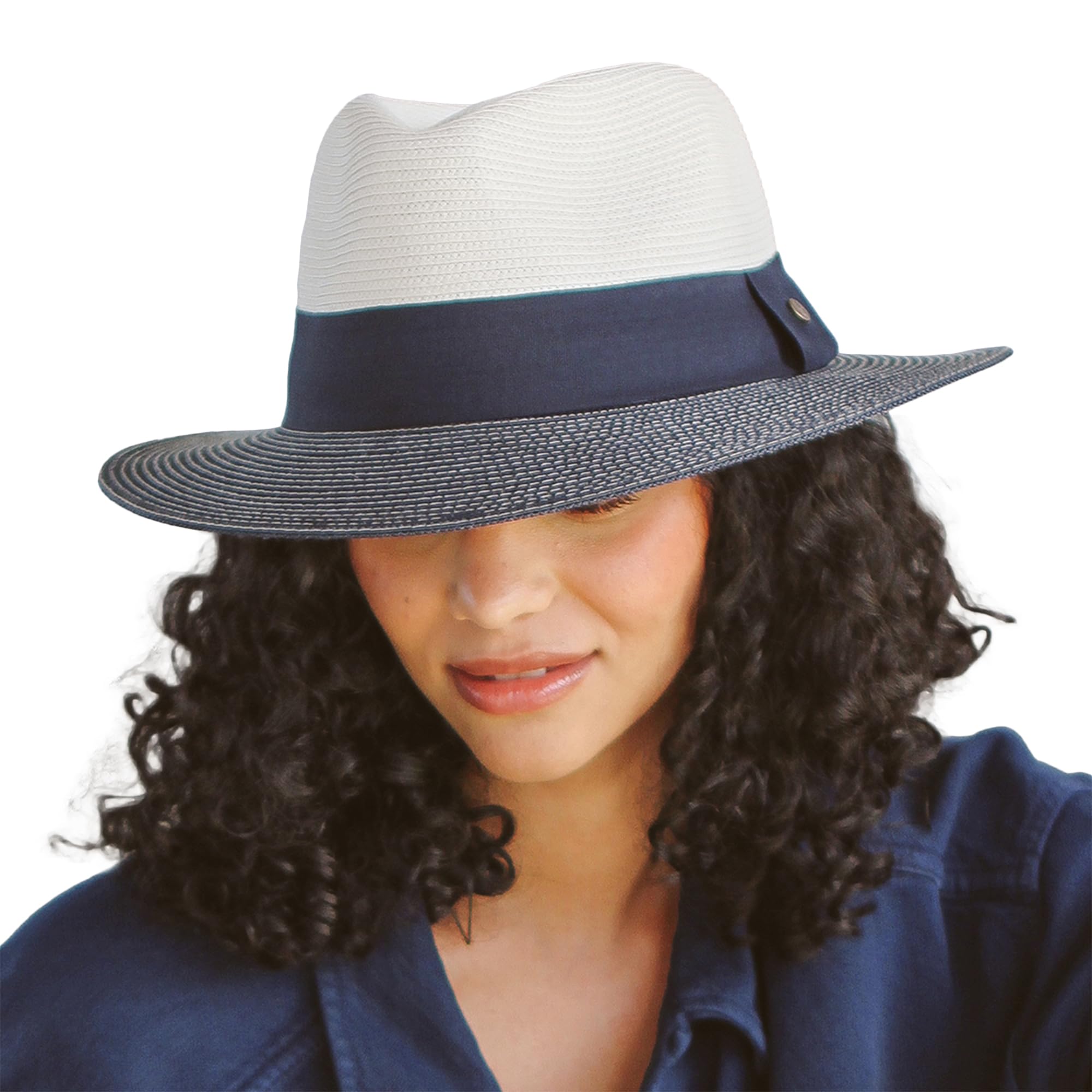 Naledi Fedora Femme Chapeau de Soleil Anti UV M/58cm Taille Régable