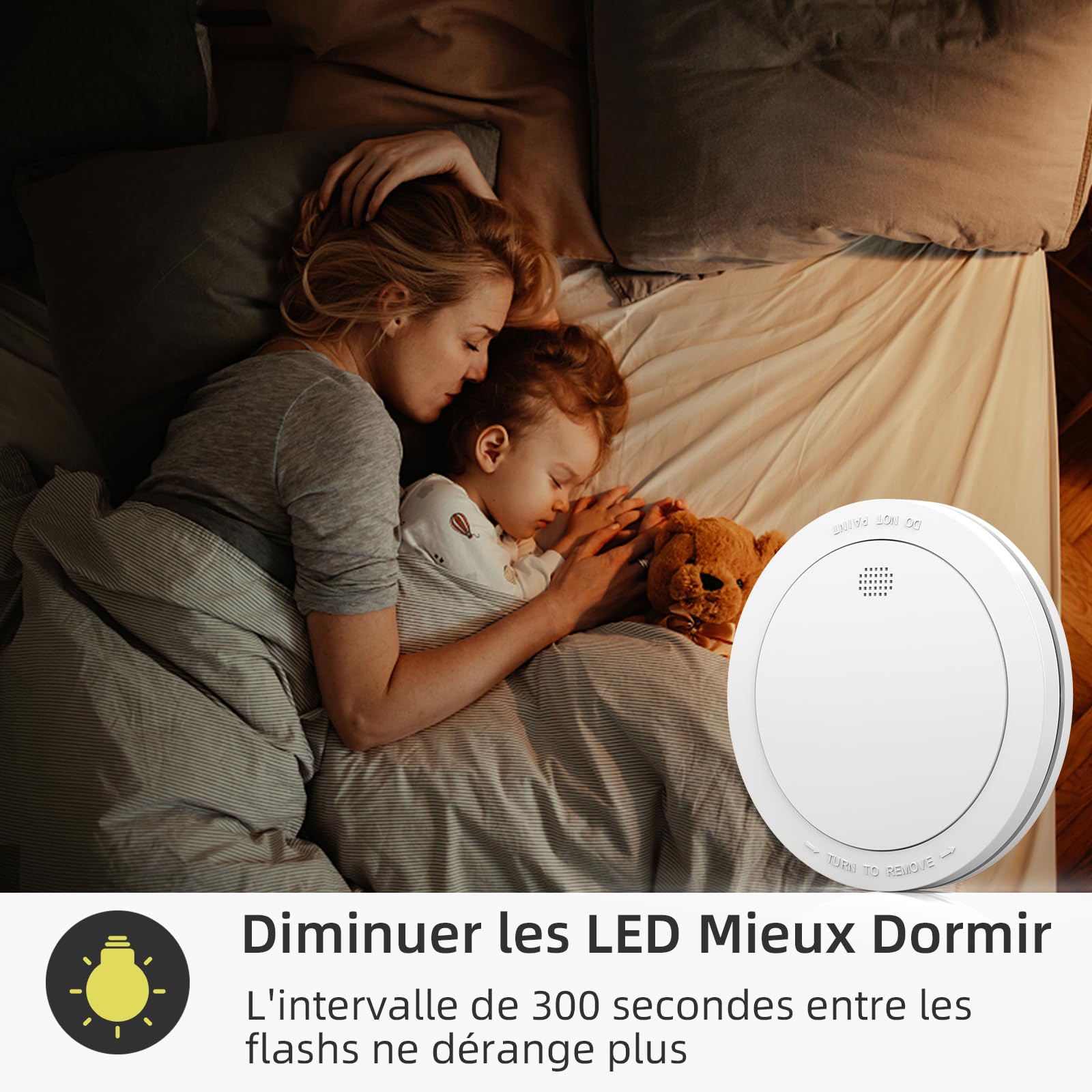 CPVAN Détecteur de Fumée Interconnecté (Pré-connecté), 10 Ans de Batterie, Certifié TÜV Alarme Incendie Detecteurs Fumee, EN14604 & CE Certifié, 9 Pièces