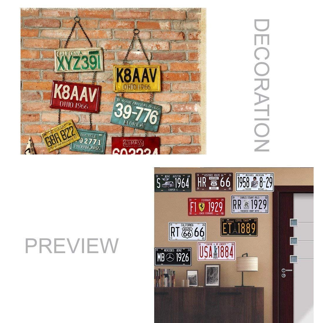 Shnewe Benvenue à Bère Zone Crafts Vntage En Métal Accessores De