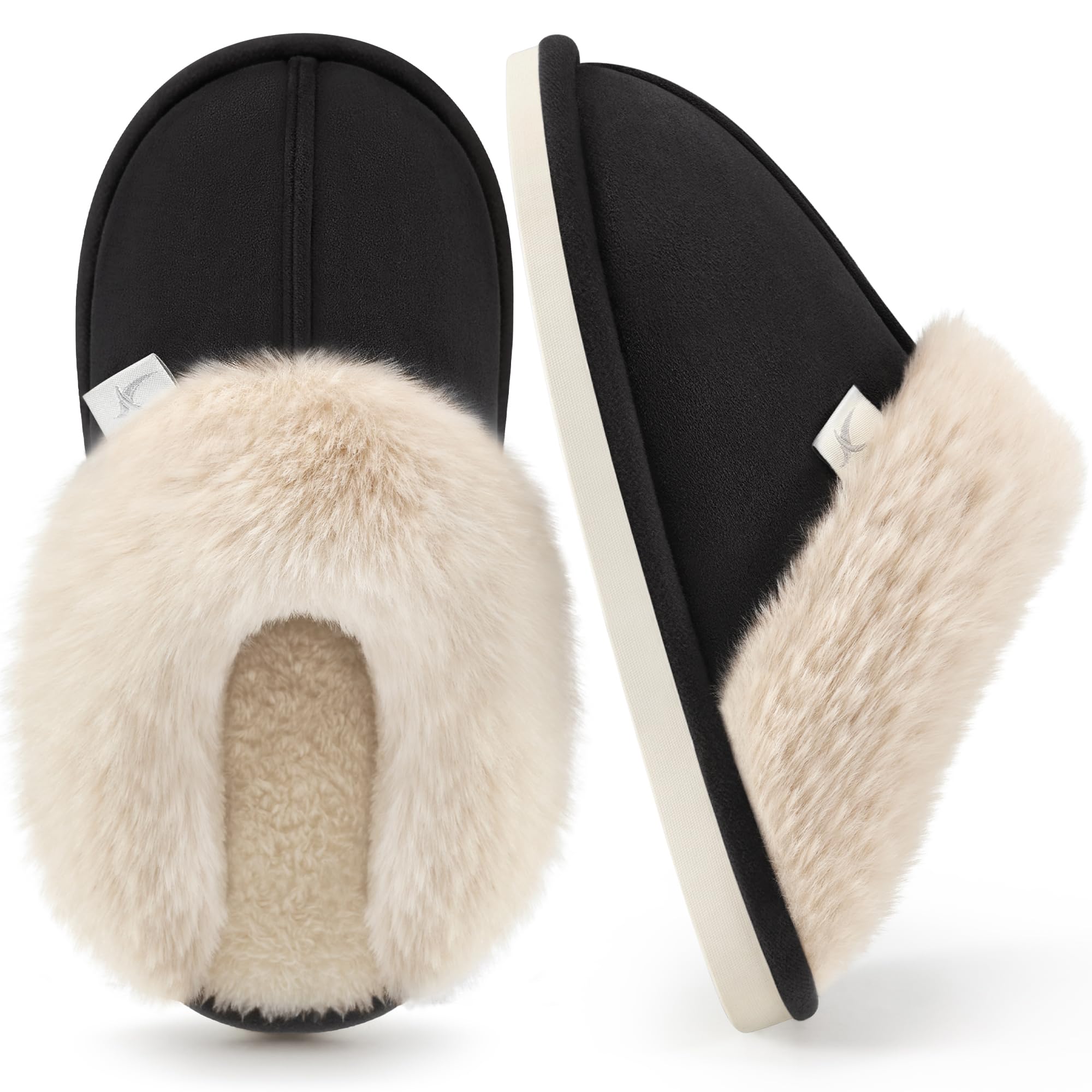 Aomigoct Womens Fuzzy House Slippers: Warm Plush & Non-Slip for Everyday Soft - The Perfect Thoughtful Gift for Mom & Grandma in Winter