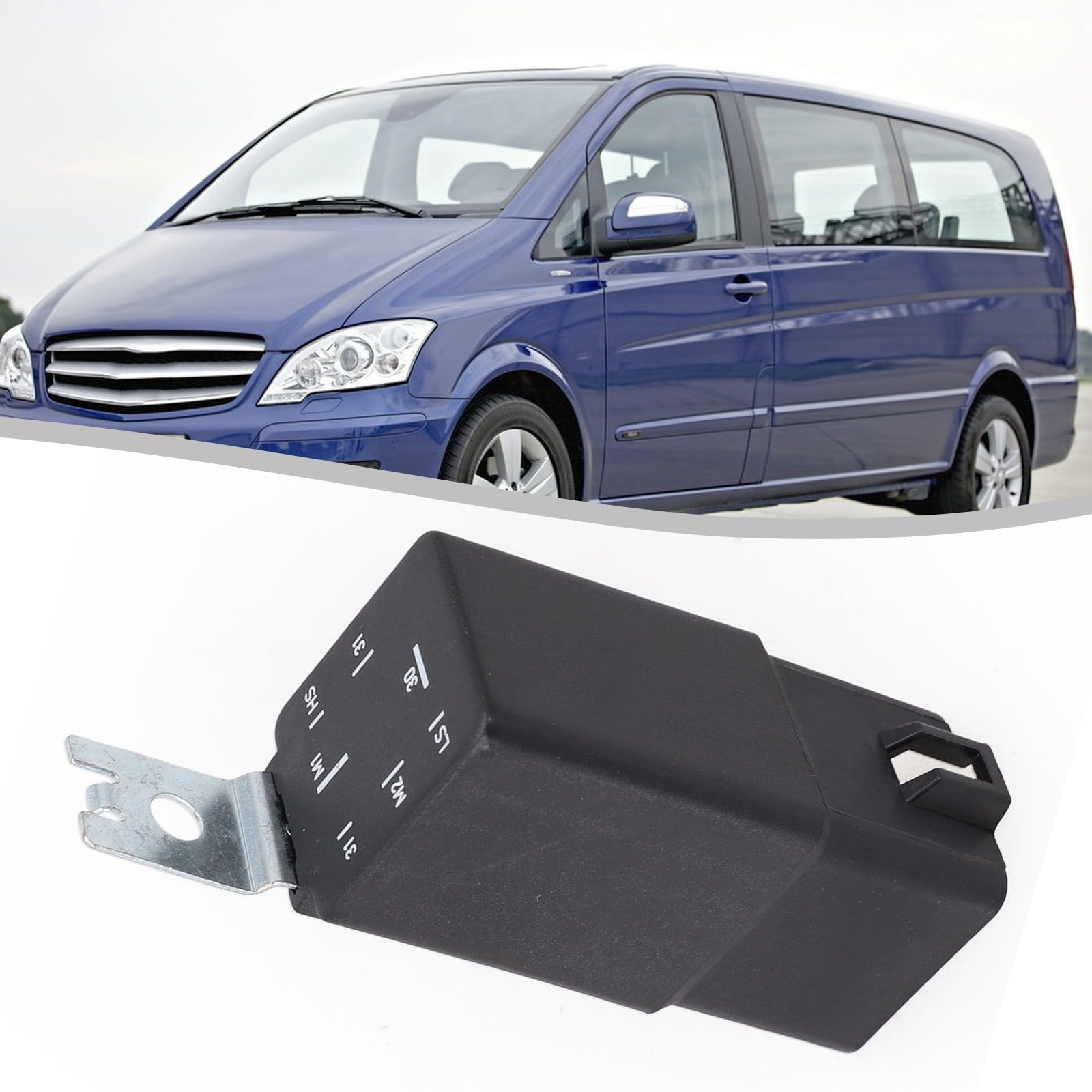 Relé de control de ventilador de refrigeración negro compatible con Vito V260L, para OEM A0035421919 Direct, componente eléctrico de alta calidad
