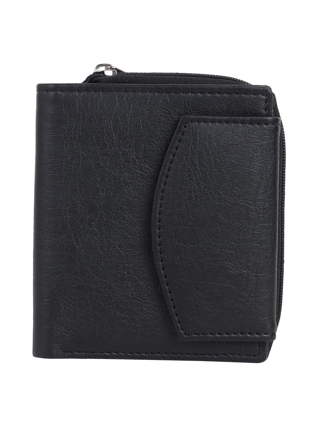 PU Leather Wallet for Men - 02 Currency Compartments 02 Hidden Pocket 3 Credit Card Slots 01 Coin Pocket (Blue Front Pocket)-picture-58