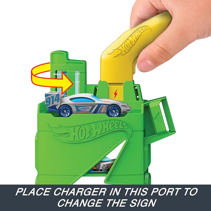 Hot Wheels Super Recharge Fuel Station Set de Pista miniatura 4