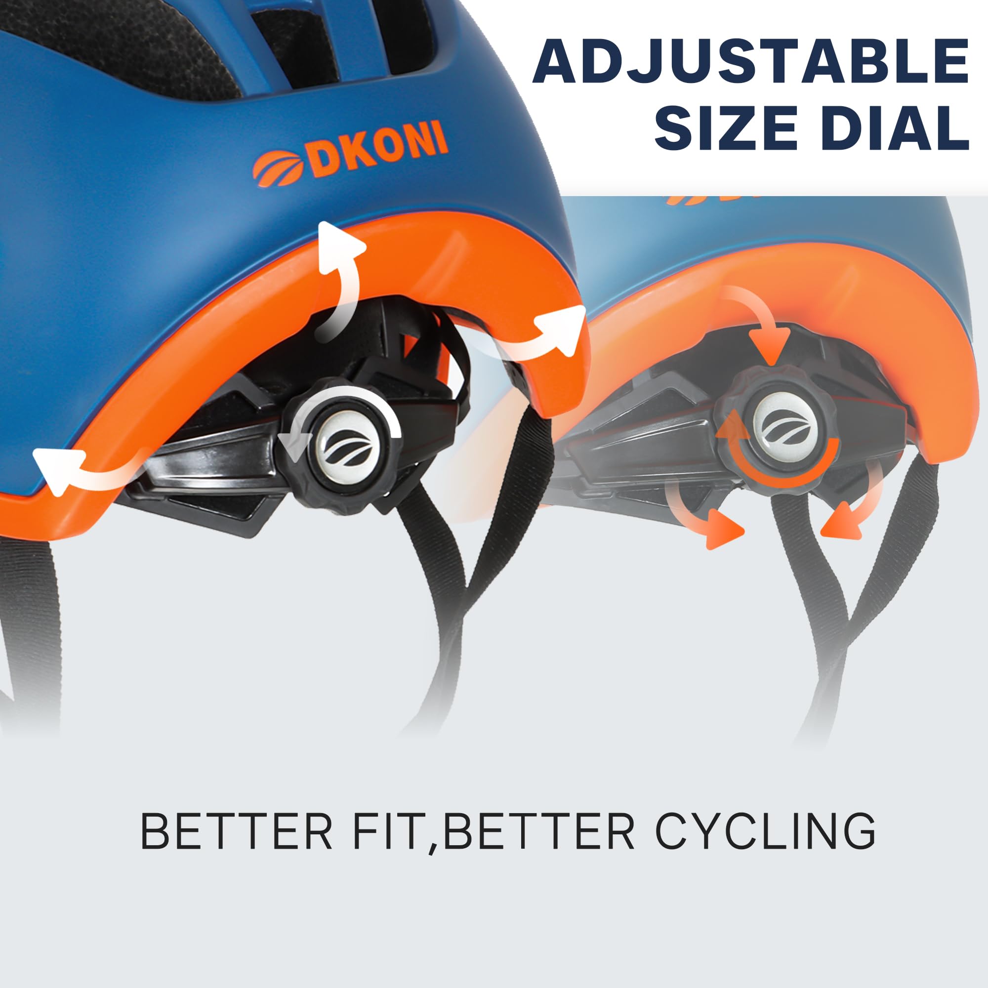 Casco MTB DKONI para Adultos y jóvenes – Ligero, Unisex, con Ajuste Regulable (54-61 cm), Visera extraíble y 17 ventilaciones Grandes