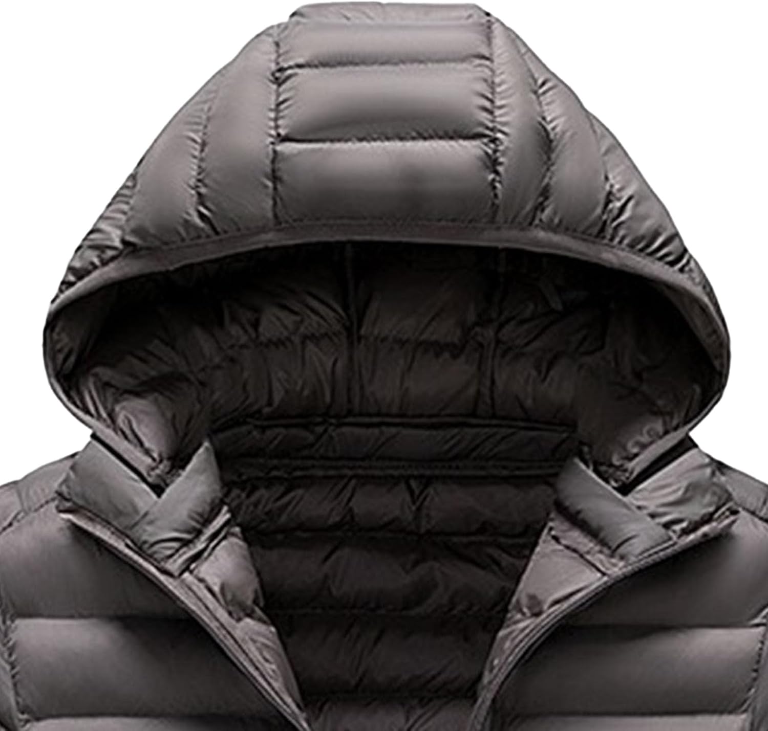 Maiyifu-GJ Men's Winter Puffer Jacket Thicken Windproof Hooded Quilted Padded Jackets Lightweight Warm Down Coat Outerwear