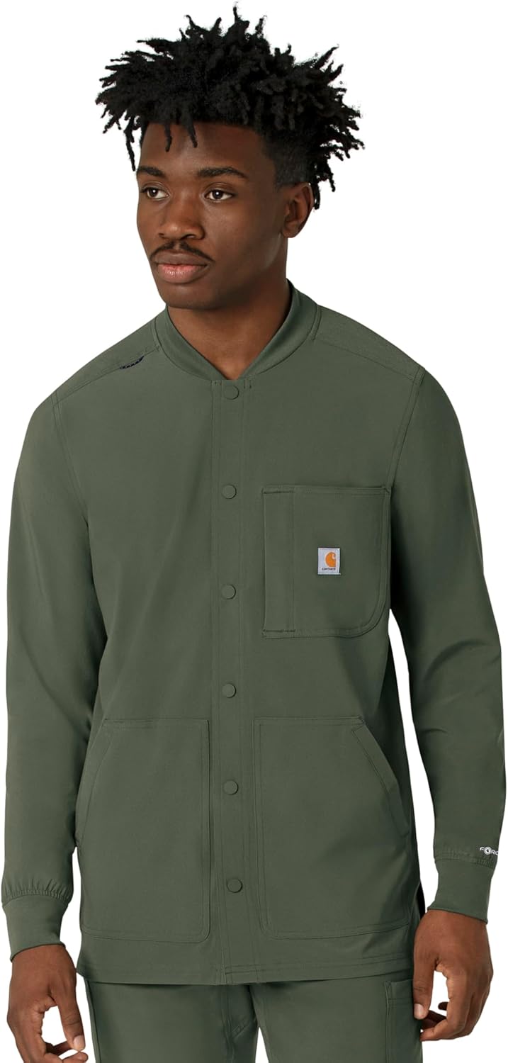 Carhartt Men's Shirt Jacket - Olive, XL - Image 4