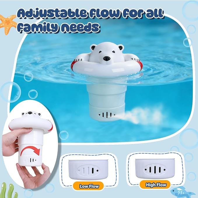 Dosificador flotante para cloro con diseño oso polar miniatura 4