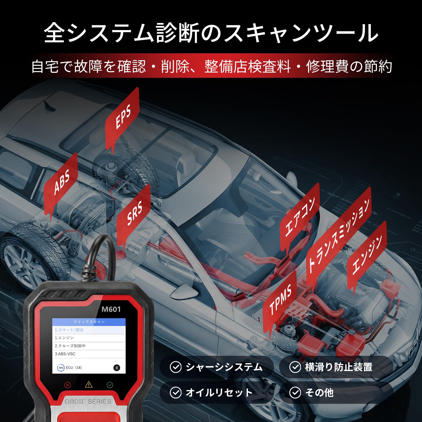 Amazon.co.jp: Sugarman OBD2 診断機 日本語対応 トヨタ専用 故障診断