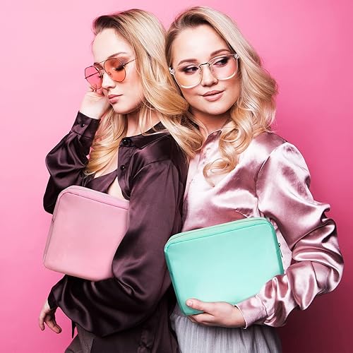 Miniatura 7 de Sweetude 6 bolsas de maquillaje de nailon para viaje, bolsa de nailon con cremallera, bolsa de cosméticos de nailon, bolsa organizadora de