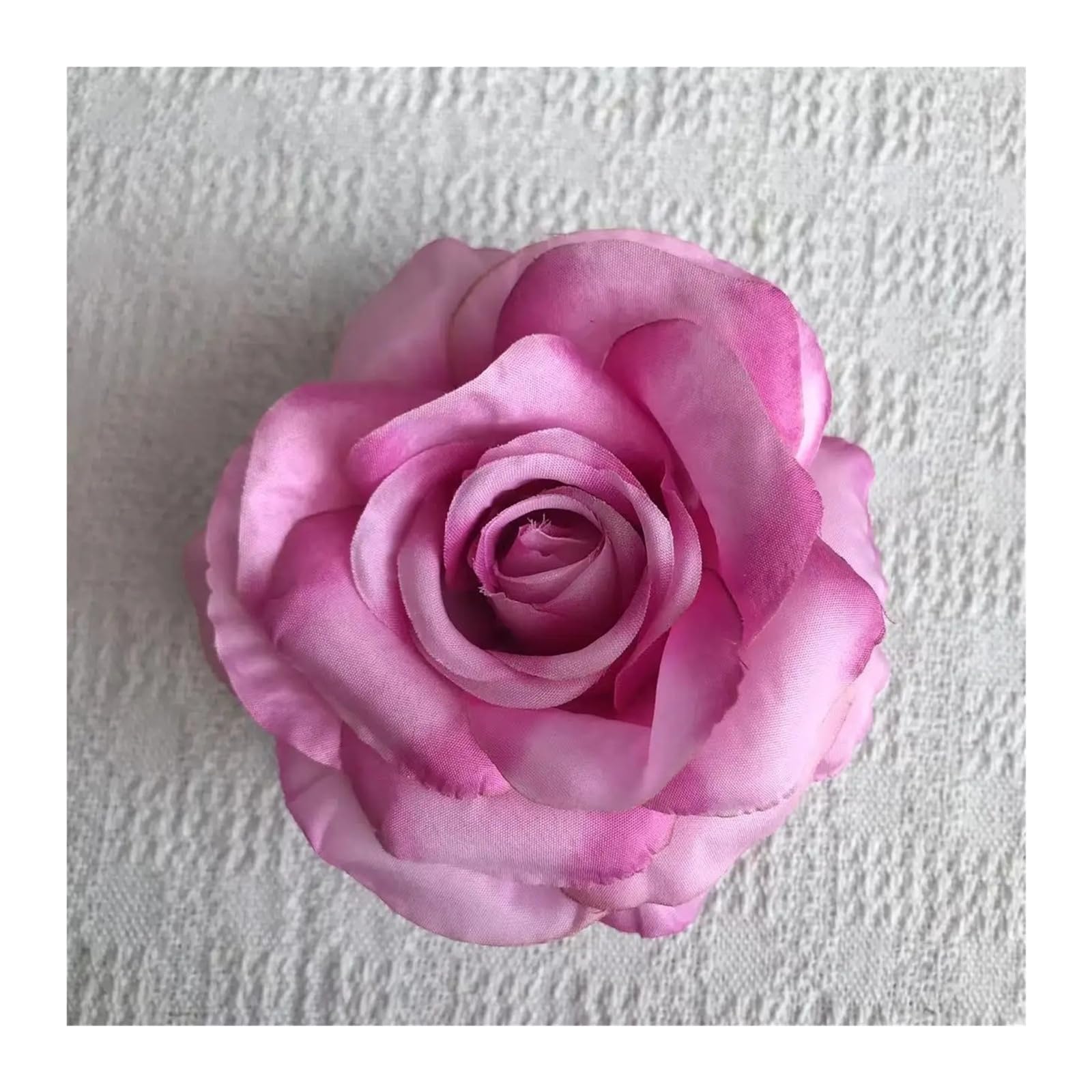 LOVSSU Fabric Flowers Simulation Rose Flower Head 11cm DIY Handmade Handicrafts Garland Decoration Hairpin Drama Headdress Fake(5 color)