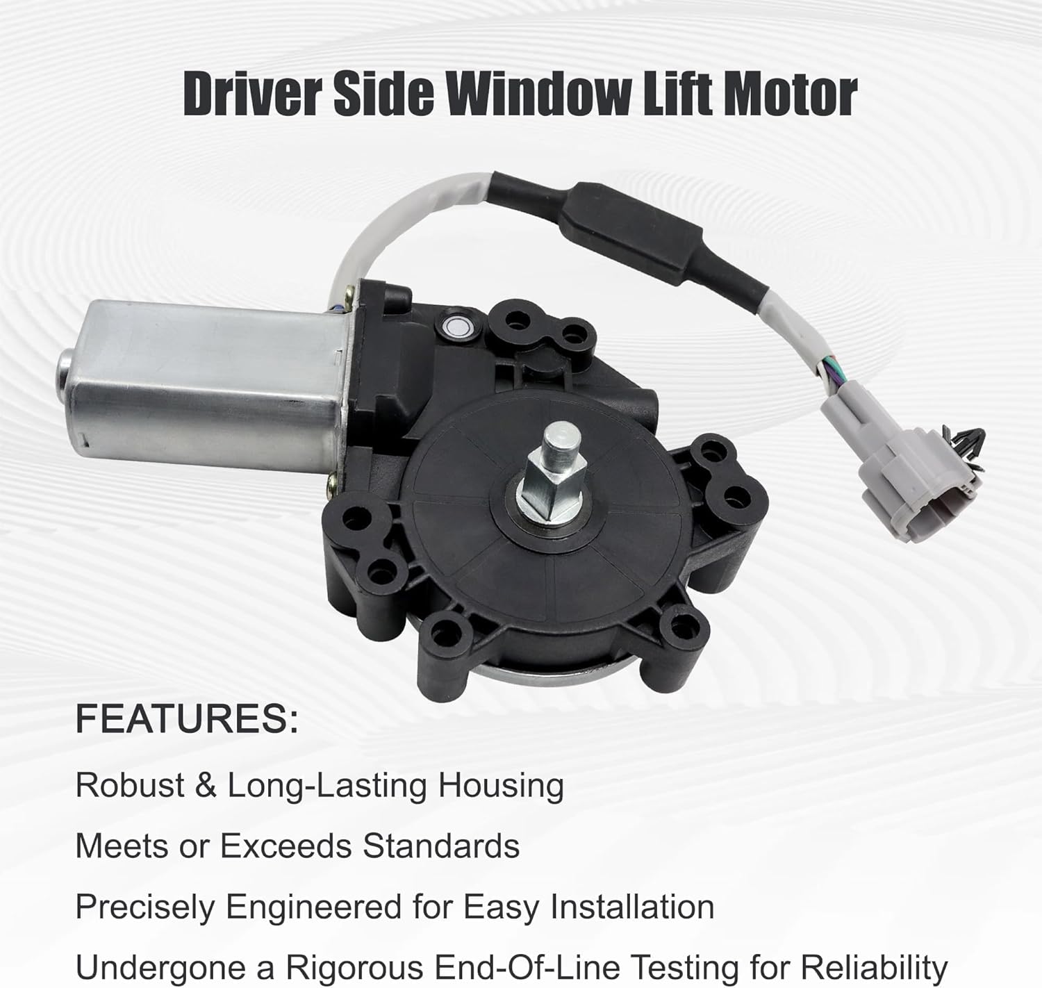 Front Left Power Window Lift Motor Driver Side Fit for Nissan Titan 2004-2014 for Nissan Pathfinder Armada 2004 for Nissan Armada 2005-2014 for Infiniti QX56 2004-2011 Replaces 807319FJ0A 80731-ZT01A