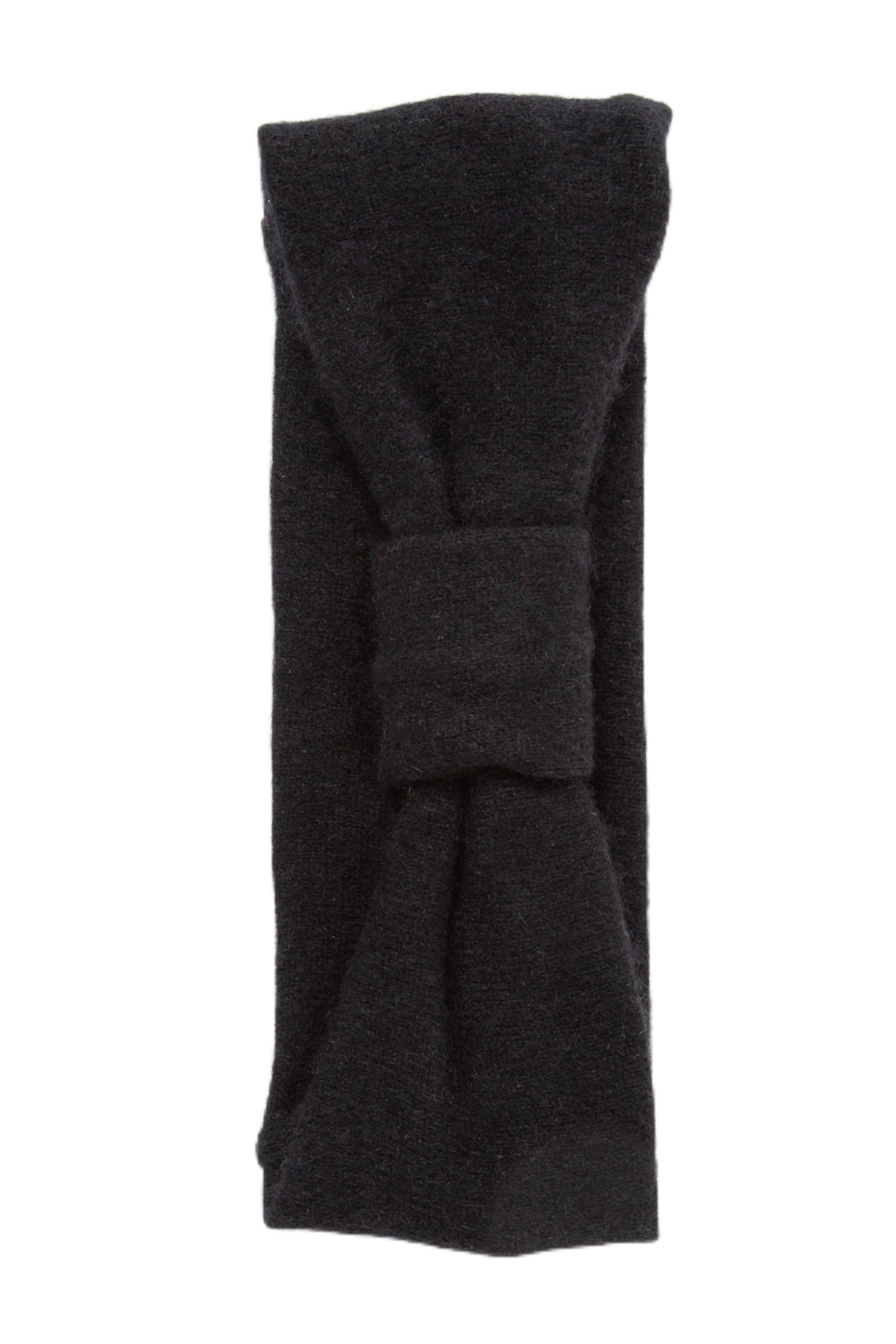 Turtle Doves Women's Classic Black 100% Recycled Cashmere Headband
