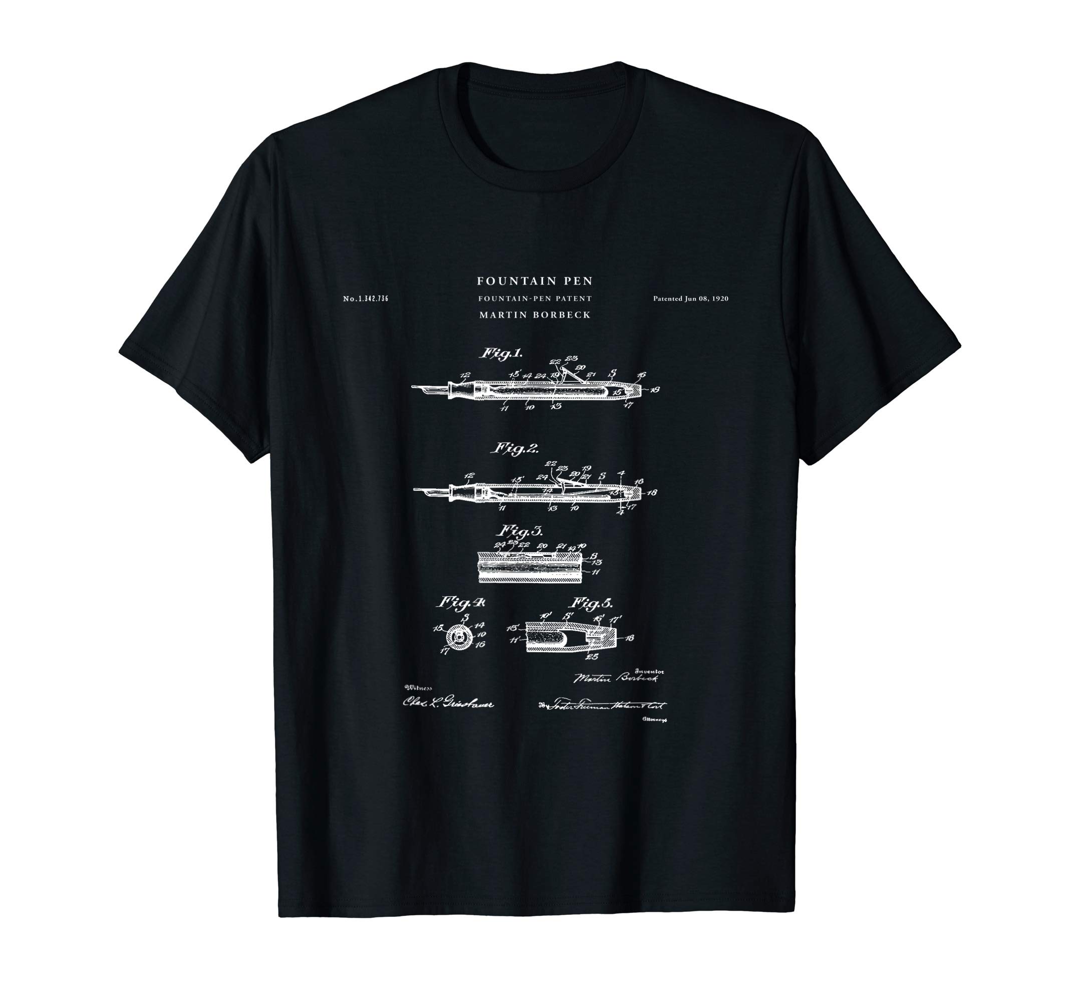 Fountain Pen Patent t-shirt - Artist Gift